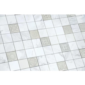 Мозаика из натурального камня LeeDo Ceramica Art Dolomiti bianco MAT серо-белый 30x30 см