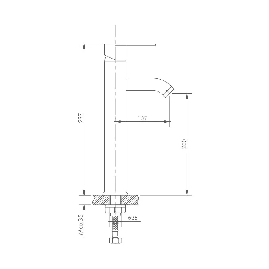 Смеситель для раковины Haiba хром HB11811
