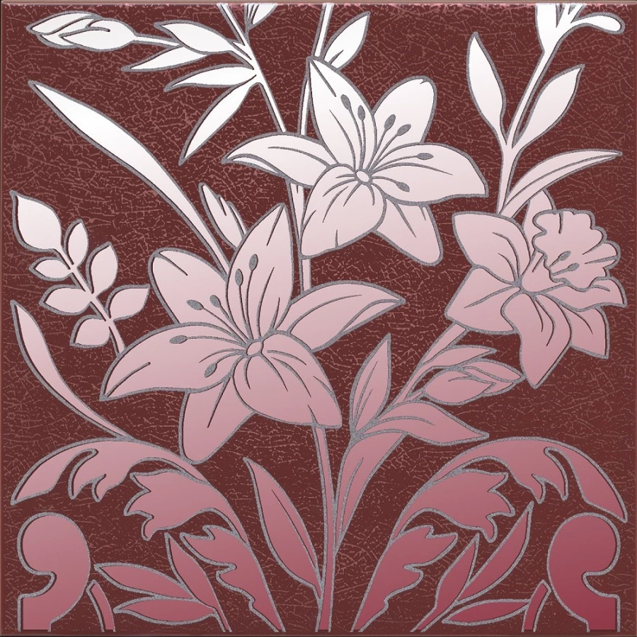 Декор Kerama Marazzi Барберино 3 глянцевый борловый HGD/C567/5293 20x20 см