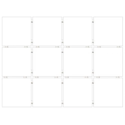 Плитка настенная Kerama Marazzi Конфетти полотно из 12 частей 9,8х9,8 матовая белая 1230H 39,8х29,8 см