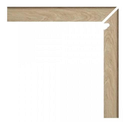 Ступень из керамогранита Ape Ceramica Oregon Zanquin Fior Dcha Nogal матовая бежевая A027703 60х8 см