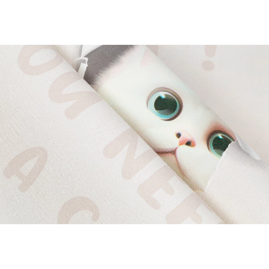 Обои флизелиновые Palitra Home 3D Cats Бежевый HC72285-12 1,06х10,05 м