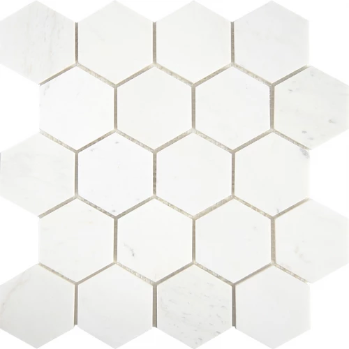 Мозаика Starmosaic Hexagon VMwP нат. мрамор белый 30,5x30,5 см