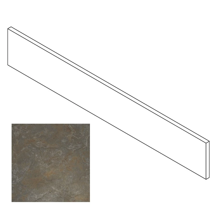 Плинтус Gresse Petra камень серый матовый GRS02-05 120х9,5 см