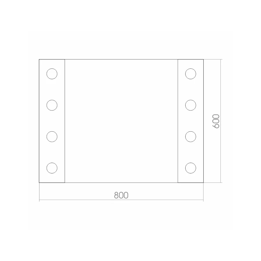 Зеркало Silver Mirrors Гримерное 8 ламп Мерлин ФР-00000849 80x60 см
