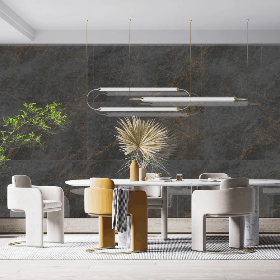 Керамогранит Neodom Marble Antique Nero Lap Carving черный N20636 120х60 см