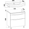 Тумба под раковину Runo Афина 80 под умывальник Moduo 80 00-00001170