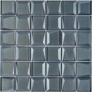 Мозаика из стекла Pixel mosaic Стеклянная мозаика чип 48x48 мм сетка Pix739 30х30 см