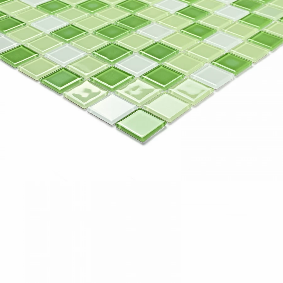 Мозаика Bonaparte Стеклянная мозаика Golf 25х25 глянцевая зеленая 30х30 см