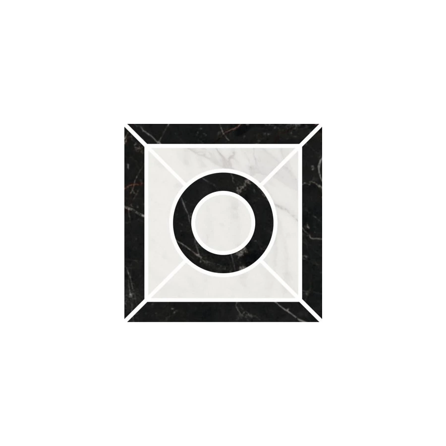 Декор Kerama Marazzi Фрагонар наборный черный ID94 9,9х9,9 см