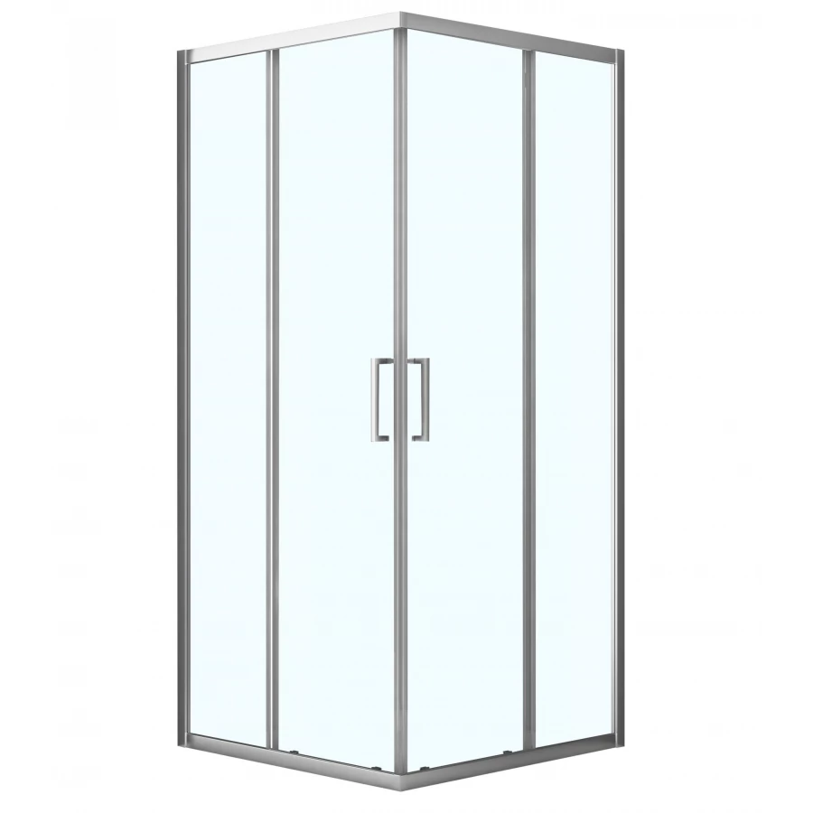 Душевое ограждение Azario Seattle хром прозрачное стекло 6мм AZ-131 S A 100х100х195 см