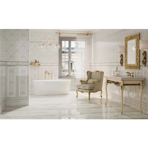 Панель Eurotile Ceramica Valentino 225 глянцевая белая 1,32 м2 225 VLL2GY 89,5х29,5 см