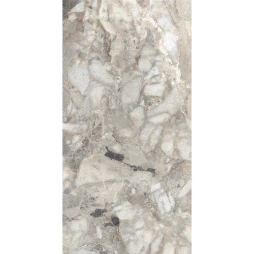 Керамогранит Creanza Aragonite White Shape+Glue Art 3D-глазурь матовый серый SH1001-G 120х60 см