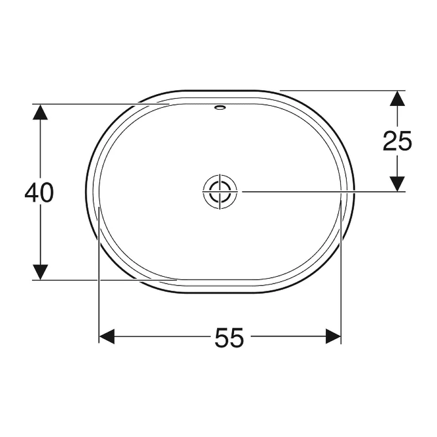 Раковина Geberit VariForm 500.756.01.2 61x46 см