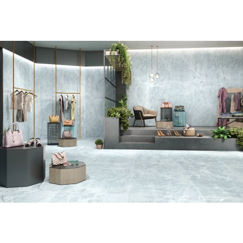 Керамогранит Infinity Ceramica Opal Mint Blue Lush Plus голубой 120x60 см