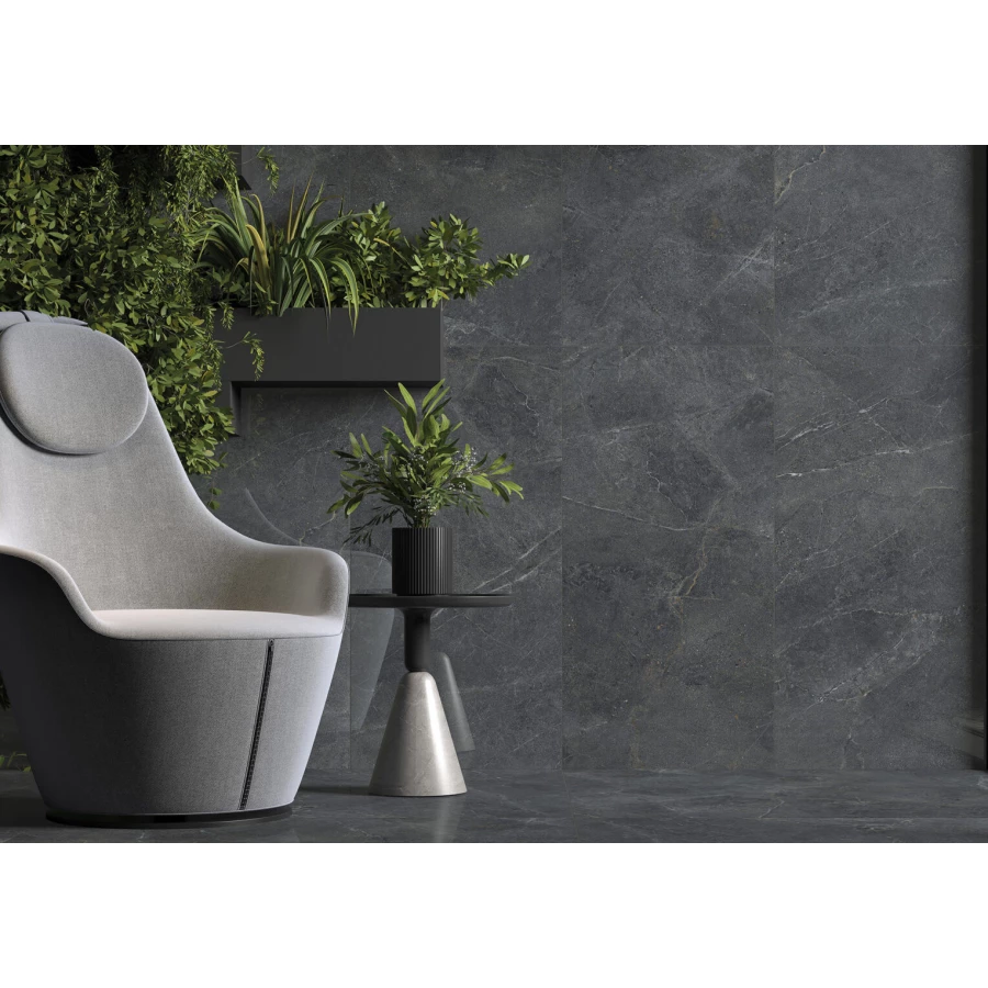 Керамогранит Cerrad Distinct Graphite Silky Cristal темно-серый 119,7x59,7 см