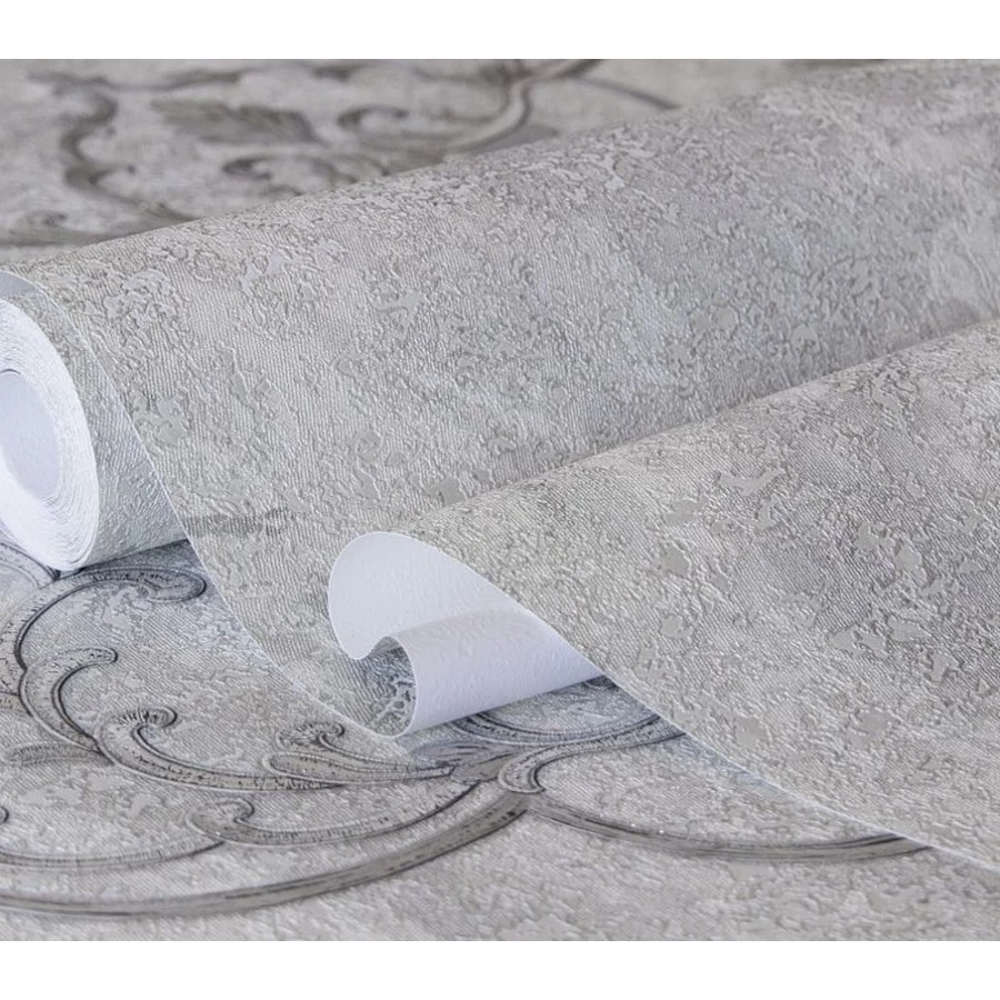 Обои флизелиновые Аспект Deluxe Рафаэль белые 70428-14 1,06х10,05 м