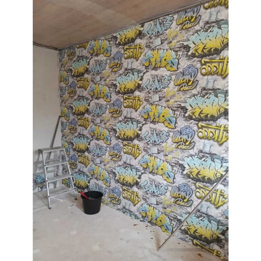 Обои флизелиновые Palitra Home HomeColor Daim зеленые HC71906-44 1.06х10.05 м