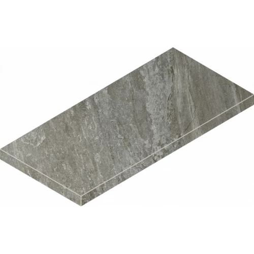 Ступень угловая левая из керамогранита Italon Магма Фог матовая серая 620070002958 60х33 см