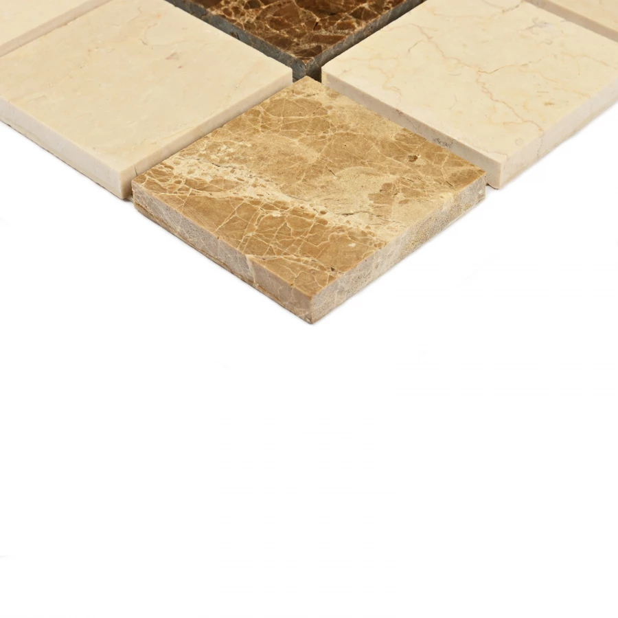 Мозаика Bonaparte Каменная мозаика Garda 48х48 матовая бежевая 30,5х30,5 см