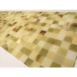 Мозаика из натурального камня Caramelle Mosaic Onice Jade Verde POL зеленый 29,8x29,8 см