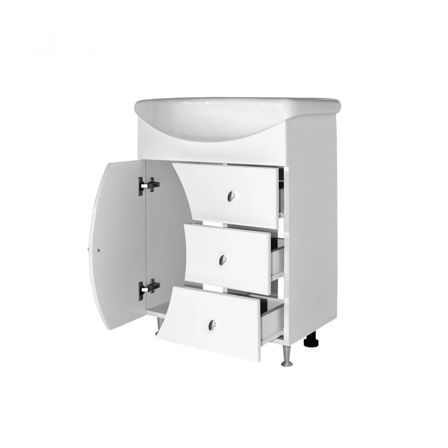 Тумба для ванной MixLine Парус-60 под умывальник Арго-60 548995