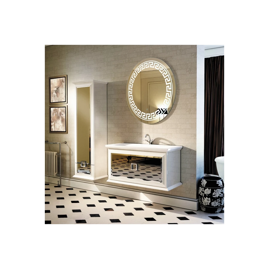 Зеркало Azario Меандр c подсветкой и диммером сенсорный выключатель ФР-00000961 77x77 см