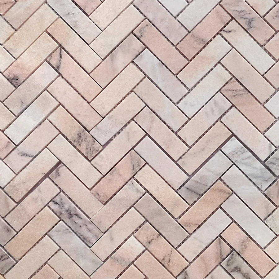 Мозаика из натурального камня LeeDo Ceramica Pietrine Rosa Salmone POL fish 31,7х28,2 см