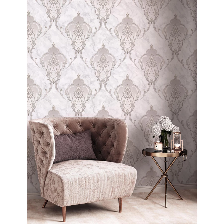 Обои флизелиновые Palitra Life Aktau серые PL72521-42 1,06х10,05 м