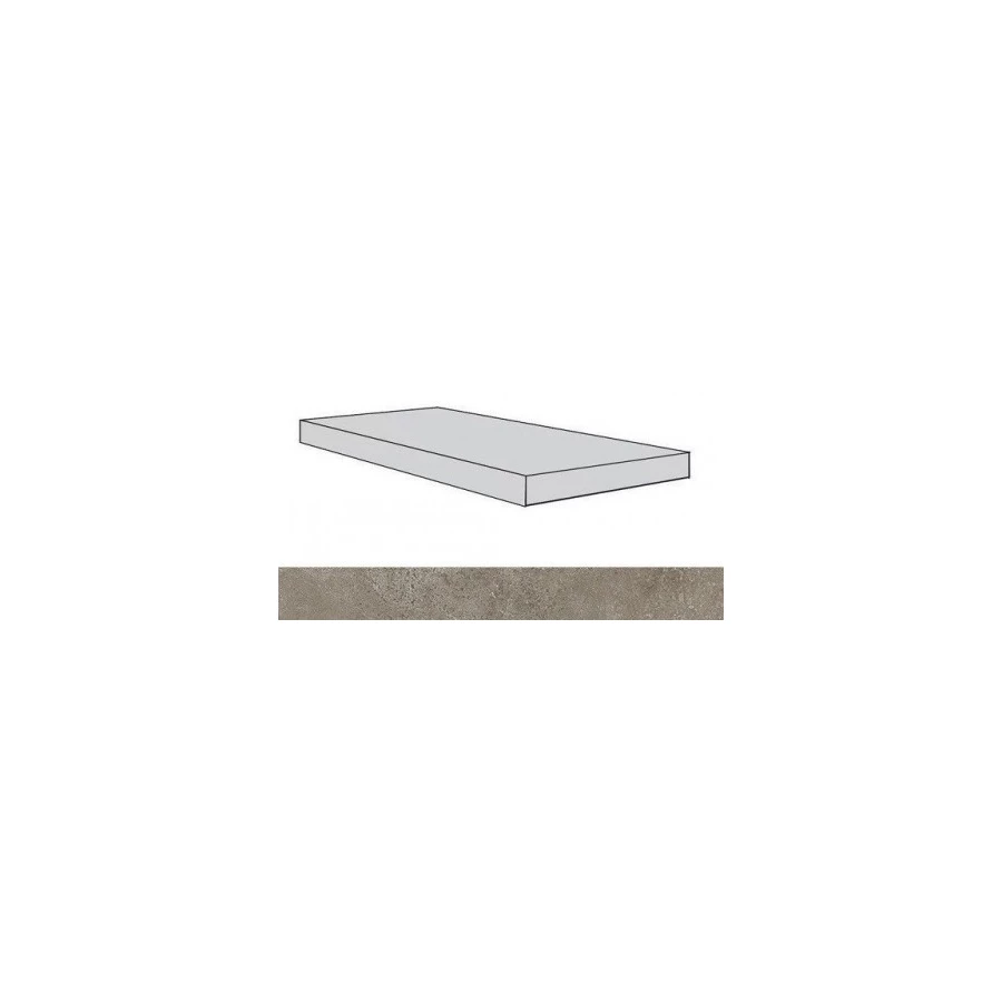 Ступень угловая левая Atlas Concorde Россия Дрифт Лайт Грей / Drift Light Grey матовая серая 620070001408 160х33 см