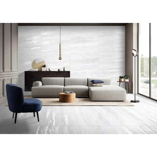 Керамогранит Belleza Brizzo White Carving матовый белый 120х60 см