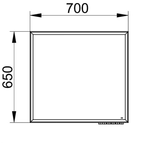 Зеркало с подсветкой Keuco Royal lumos сенсорные клавиши на корпусе зеркала 50 Watt обрамление из алюминия 14597132000 700x650x60 мм