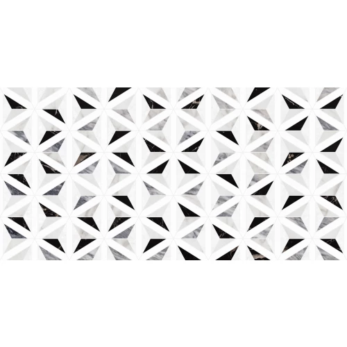 Керамогранит ITC Camilla Satin Mix полуматовый черно-белый 120х60 см