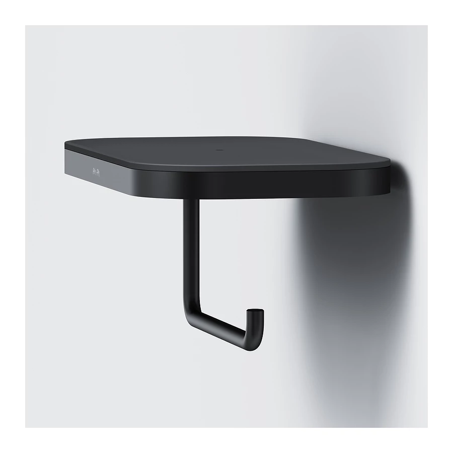 Держатель для туалетной бумаги с полкой Am Pm Func черный A8F341422