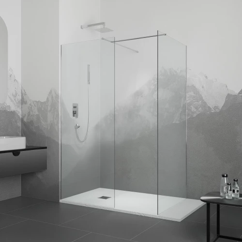 Перегородка для душа RGW WA-020 WA-010 2 шт + S-1220 Прозрачное 02122099-14 90х90 см