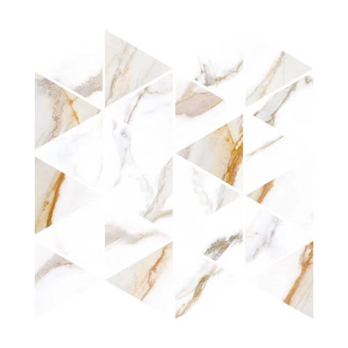 Плитка настенная Museum Peronda Пралине Голд Триангле Сп / Praline Gold Triangle Sp белая 34890 29х29 см