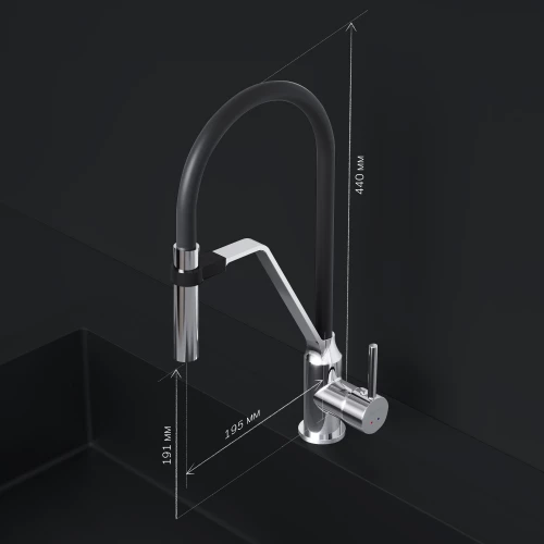 Смеситель для кухни Am Pm Like с гибким изливом F8013000