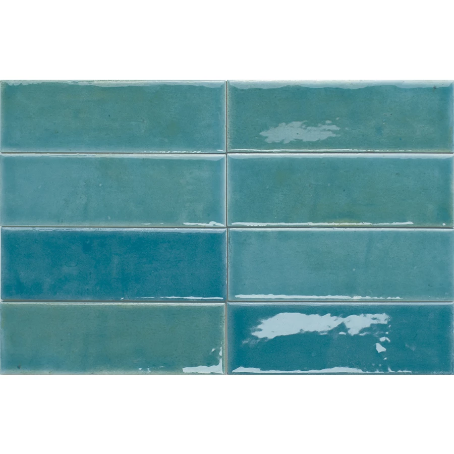 Плитка керамическая WOW Колор Ноутс Азур / Colour Notes Azur глянцевая голубая 132970 12,5х4 см