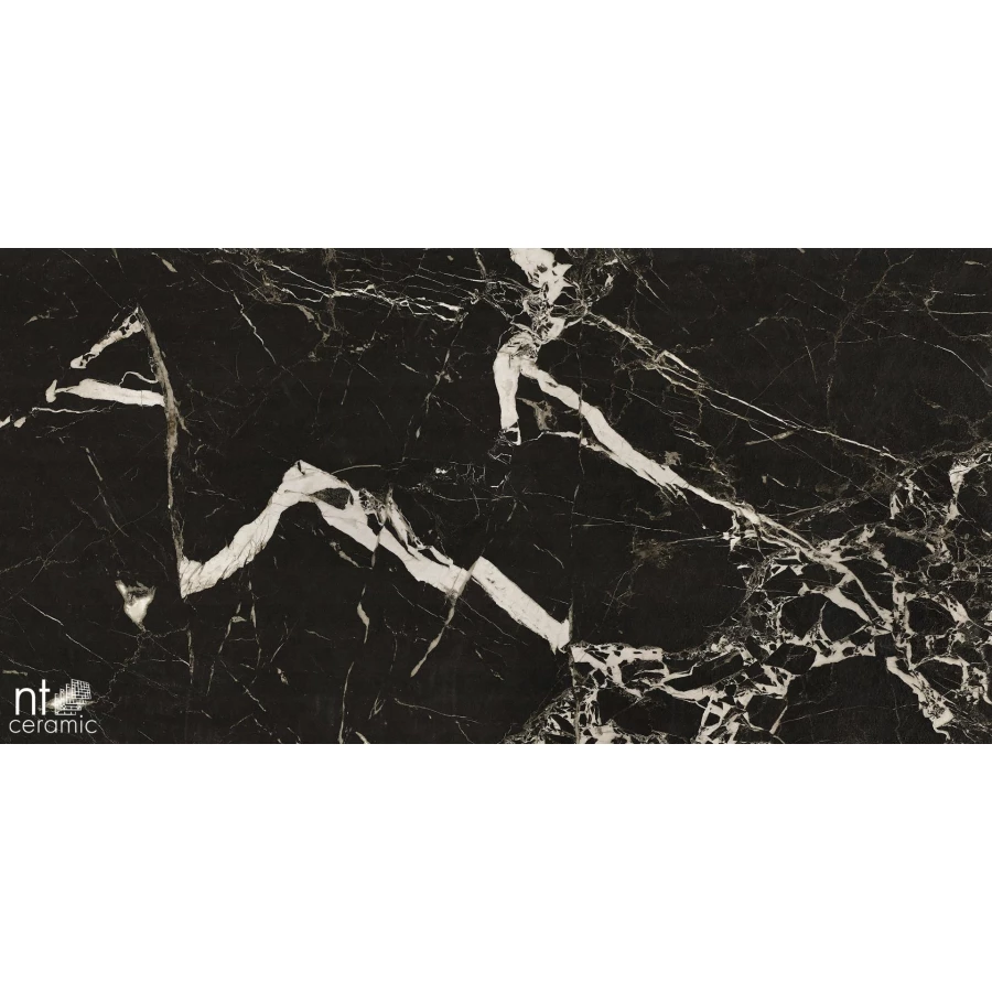 Керамогранит NT Ceramic Quanta Grey Portoro Black Лаппатированный NS612NTT9028L 120х60 см