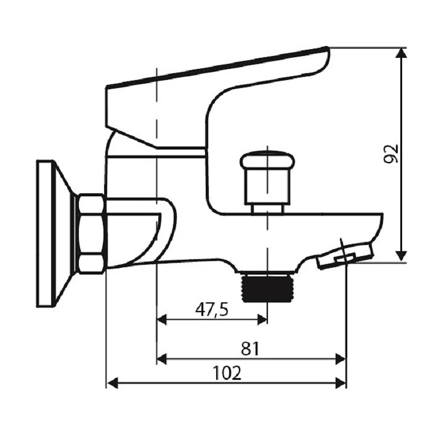 Смеситель для ванны и душа Dorff Norma с душевым набором D1010008