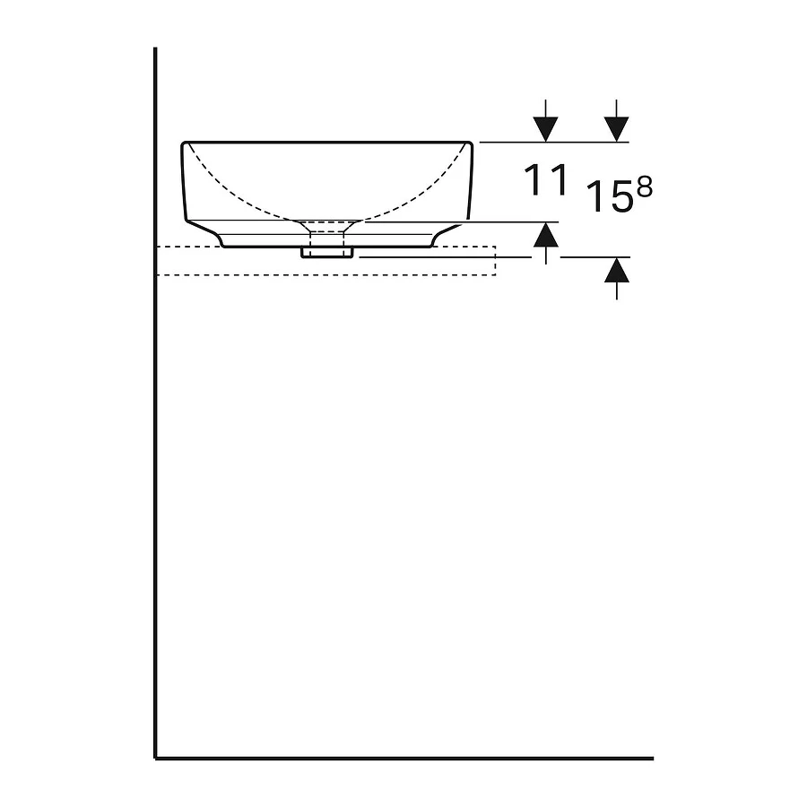 Раковина накладная Geberit VariForm 500.768.01.2 40x40 см