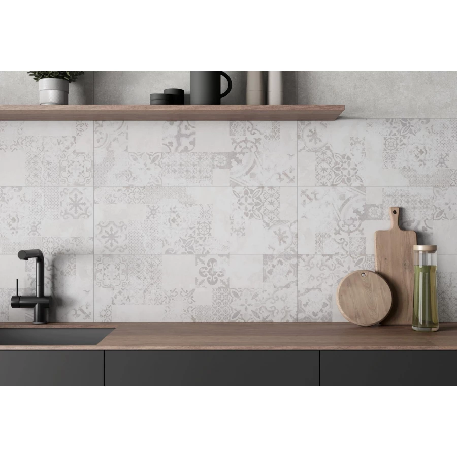 Плитка настенная Pamesa Odeon Gris Decor Rec 90x30 см