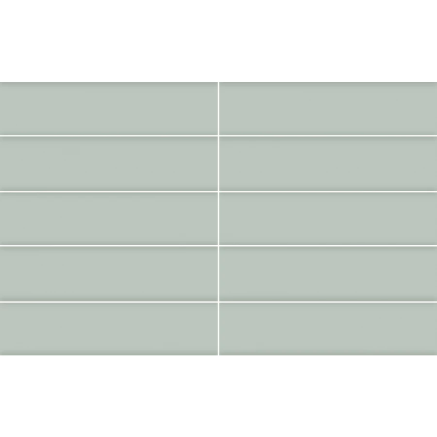 Плитка настенная Creto Aquarelle Leaf глянцевая зеленая 1,008 м2 12-01-4-29-10-85-2562 24х5,8 см