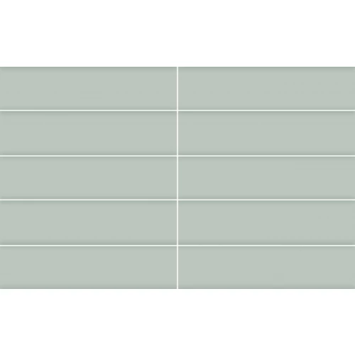 Плитка настенная Creto Aquarelle Leaf глянцевая зеленая 1,008 м2 12-01-4-29-10-85-2562 24х5,8 см