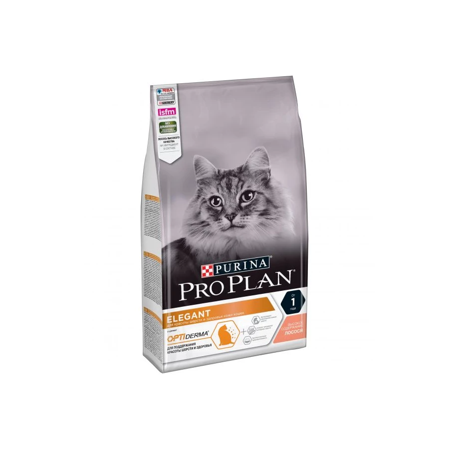 Сухой корм для кошек ProPlan Элегант для поддержания красоты шерсти и здоровья кожи Лосось 1.5 кг