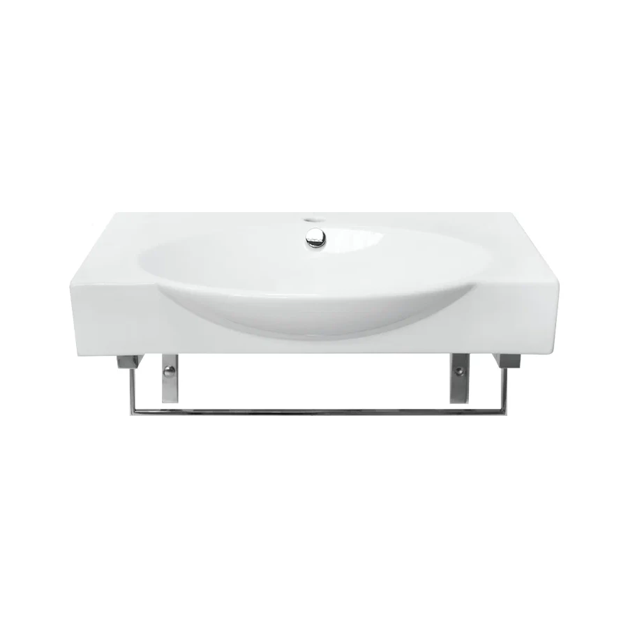 Умывальник Sanita Luxe Infinity 65 с кронштейнами и полотенцедержателем INF65SLWB01KR