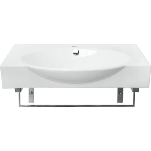 Умывальник Sanita Luxe Infinity 65 с кронштейнами и полотенцедержателем INF65SLWB01KR