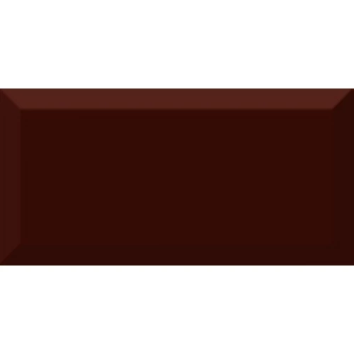 Плитка настенная Absolut Keramika Monocolor Biselado Marrone Brillo ABC0000057 20х10 см