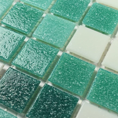 Мозаика Bonaparte Стеклянная мозаика Aura 20х20 глянцевая зеленая 32,7х32,7 см