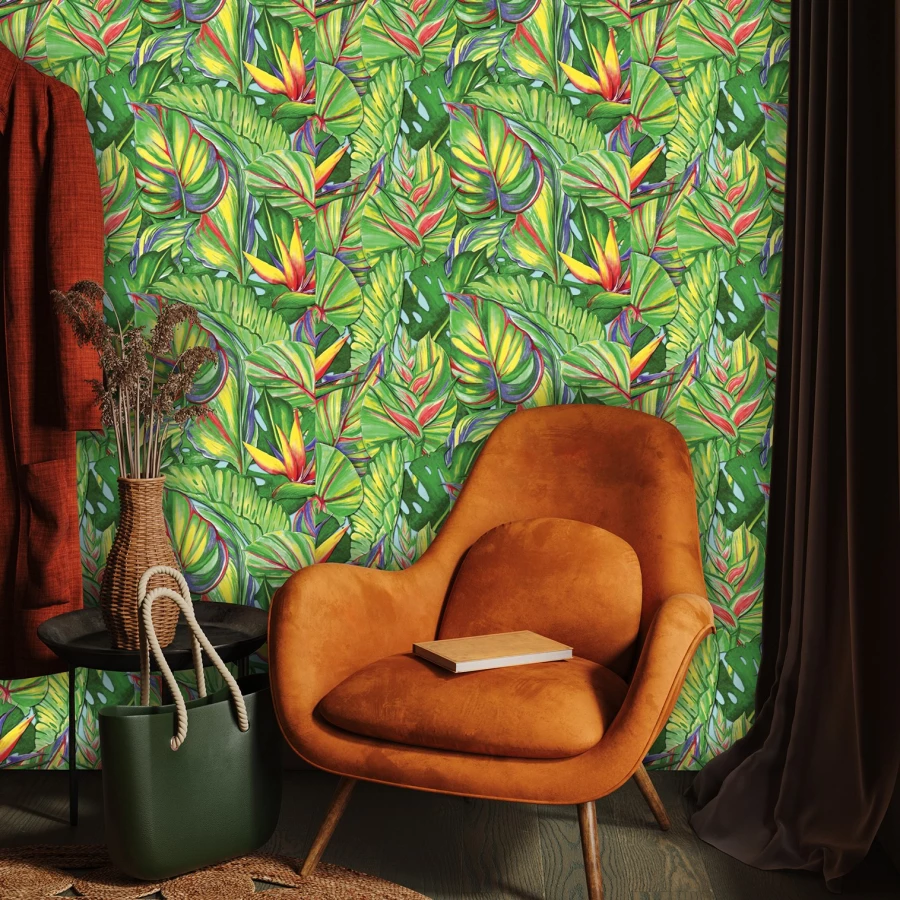 Обои флизелиновые VOG Collection A Тропики зеленые 90125-73 1,06х10,05 м